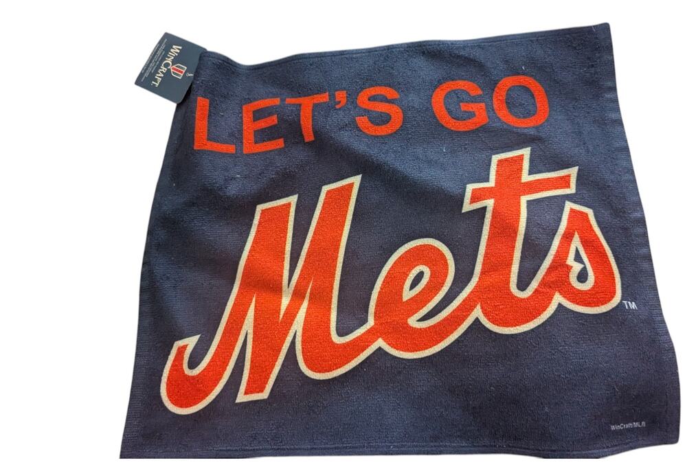 Brand New Wincraft Let's Go Mets New York Baseball Team MLB Blue Towel Rally
